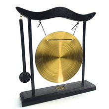 Load image into Gallery viewer, Feng Shui Brass Gong Desktop Zen Art for Fortune + Free Red String Bracelet H1301
