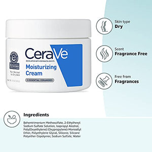CeraVe Moisturizing Cream, Daily Face and Body Moisturizer for Dry Skin, 12 Ounce