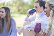 Load image into Gallery viewer, Simple Modern Spirit 12oz Wine Tumbler Glass with Lid - Vacuum Coffee Mug Stemless Cup 18/8 Stainless Steel -Caribbean
