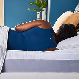 Sleep Innovations Dual Layer Enhanced Support Gel Memory Foam Mattress Topper, 4 Inches, King