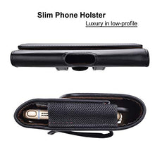 Load image into Gallery viewer, Takfox Phone Holster for Samsung Galaxy Note 20 Ultra S22+ S21 S10 S9 A01 A11 A21 A51 A71 A13 A20 A12, iPhone 13 Pro Max 12 11 SE XS XR 8 7+ Leather Belt Clip Loops Phone Pouch Card Holder Case,Black
