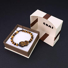 Load image into Gallery viewer, COAI Men's Good Fortune Pixiu Tiger's Eye Beaded Bracelet 10mm
