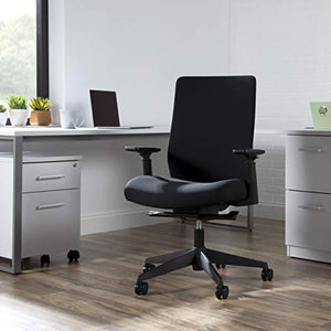 HON BASYX Biometryx Commercial-Grade Fabric Upholstered Task Chair, Office Chair, in Black (BSX156VA10T)