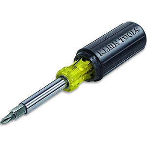 Klein Tools 32500 11-in-1 Screwdriver / Nut Driver Set, 8 Bits (Phillips, Slotted, Torx, Square), 3 Nut Driver Sizes, Cushion Grip Handle