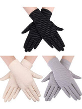 Load image into Gallery viewer, Boao 3 Pairs Women Sun Protective Gloves UV Protection Summer Sunblock Gloves Touchscreen Gloves for Driving Riding
