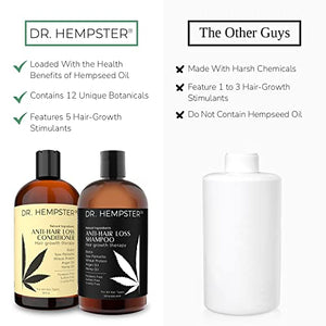 Hair Growth Shampoo and Conditioner Set for Thinning Hair and Hair Loss for Men and Women 18 oz - Hemp Oil, Biotin, Natural and Organic Ingredients - Hair Thickening and Volumizing