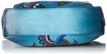 Load image into Gallery viewer, Anna by Anuschka Genuine Leather Travel Organizer | Hand-Painted Original Artwork | Denim Paisley Floral
