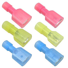 Load image into Gallery viewer, 180pcs Fully Insulated Wire Crimp Terminal Nylon Quick Connectors Wiring Male/Female Spade,YuCool Disconnect Electrical Connectors Assortment Kit AWG 22-16, 16-14, 12-10

