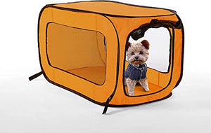 Beatrice Home Fashions Pop Up Portable Pet Kennel, Orange