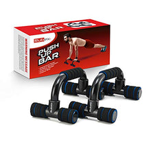 Load image into Gallery viewer, RUBEX Push Up Bars Strength Training, with Foam Grip and Non-Slip Handles Structure - for Perfect Floor Home Exercise, Gym and Press Fitness – Weight Power Workout Equipment for Men, Women, Kids
