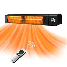 Load image into Gallery viewer, EAST OAK Patio Heater for Commercial Use, 4000W Wall Mounted Infrared Heater, Outdoor Heaters for Patio for Large Area, IP65 Waterproof Electric Heater Fast Heating with Remote Control, 240V Black
