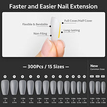 Load image into Gallery viewer, GAOY Nail Tips and Glue Gel Nail Kit, Gel Extension Acrylic Nail Set with UV Light, 300Pcs Press On Matte Coffin Nails and Tools

