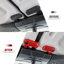 Load image into Gallery viewer, RT-TCZ Hardtop Release Swtich Knob Cover Roof Remove Handle Decoration Trim Interior Accessories for 2018-2021 Jeep Wrangler JL JLU and Gladiator JT, 6PCS(Red)
