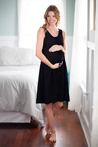 3 in 1 Labor / Delivery / Nursing Gown Baby Be Mine Maternity (S/M , Black)