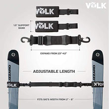Load image into Gallery viewer, Volk Ski Strap and Pole Carrier - 2 Sets per Pack - Skiing Accessory for Easy Transportation of Your Ski Gear - Feel Comfortable Walking to and from The Mountain - Adjustable Size
