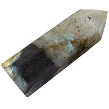 Load image into Gallery viewer, rockcloud Labradorite Healing Crystal Point Faceted Prism Wand Carved Reiki Stone Figurine
