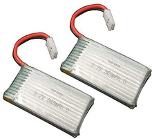 Load image into Gallery viewer, Top Race Spare Replacement Batteries 3.7v 360mAh for TR-C385, TR-P51, TR- F22 4 Channel Rc Airplane Pack of 2
