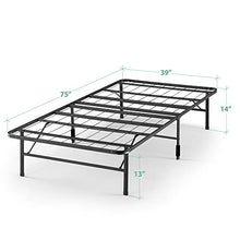 Load image into Gallery viewer, ZINUS SmartBase Tool-Free Assembly Mattress Foundation / 14 Inch Metal Platform Bed Frame / No Box Spring Needed / Sturdy Steel Frame / Underbed Storage, Black, Twin, Regular
