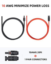 Load image into Gallery viewer, BougeRV Solar Accessories Kit with Solar Connectors Crimper Tool Kit and Solar Connector Y Branch Parallel Cable and 20 FEET 10AWG Solar Extension Cable with One Pair of Connector in Extra
