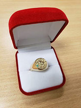Load image into Gallery viewer, 10K Yellow Gold Genuine Emerald May Birthstone Taurus Zodiac Ring (11)
