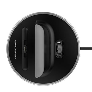 Encased iPhone Webcam Phone Mount - Apple MFi Certified, Adjustable Lightning Desktop Dock (Charge + Sync Compatible) for iPhone 7/8 Plus X XR XS Max, iPhone 11 Pro/Max (Aluminum/Black)