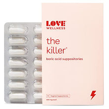 Load image into Gallery viewer, Love Wellness The Killer, 14 Boric Acid Suppositories - Maintains and Balances Healthy Vaginal pH &amp; Manages Odor - Discomfort &amp; Loss of Intimacy - Feminine Health Developed by Doctors for Women
