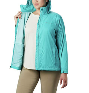 Columbia Women's Switchback III Adjustable Waterproof Rain Jacket, Miami, Large