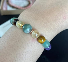 Load image into Gallery viewer, Money Prosperity &amp; Abundance Crystal Beaded Bracelet, Good Luck Bracelet, Money Bracelet, Wealth Bracelet, Casino Bracelet, Bead Jewelry
