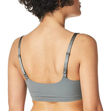 Load image into Gallery viewer, Calvin Klein Women's Invisibles Comfort Seamless Wirefree Lightly Lined Triangle Bralette Bra, Pewter, Large
