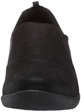 Load image into Gallery viewer, Clarks Women&#39;s CloudSteppers Sillian Paz Slip-On Loafer, Black Synthetic Nubuck, 8 M US
