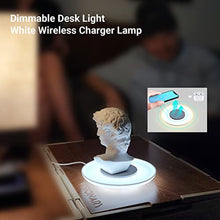 Load image into Gallery viewer, ZYSHEN Led Desk Lamp Bedside Lamp with Wireless Charger for Bedroom Lamps Dimmable Desk Light White Wireless Charger Lamp Touch Desk Lamps for Home Office Led Night Light
