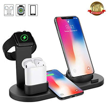 Load image into Gallery viewer, Wireless Charger, Botee 6 in 1 Wireless Charging Dock for iPhone X/Xs/7ps/7/6s/8/8Plus/i-Watch/AirPods, Qi Fast Wireless Charging Stand Compatible for iPhone Samsung [2019 Upgrade] (Black)
