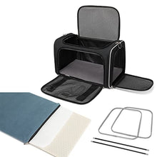 Load image into Gallery viewer, SERCOVE Special Soft Carrier is for Pet Transportation, Suitable for Small and Medium Sized Cats Dogs Rabbits and Birds Foldable and Breathable Pet Carrier (Medium, Black(2028))
