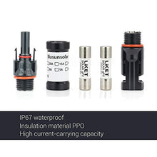 Load image into Gallery viewer, PowMr 30A IP67 Waterproof in-Line Solar Fuse Holder w/Fuse, Black (2 fuses + 1 Fuse Connector)
