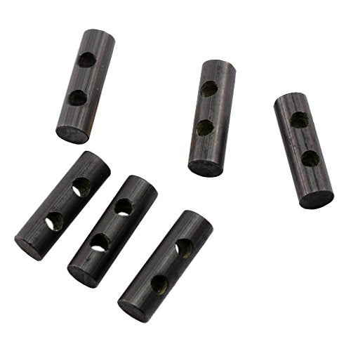 bayite Small Ferro Rod Survival Drilled Flint Fire Starter with Toggle Hole for Paracord Bracelet Necklace 1 Inch Pack of 6