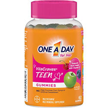 Load image into Gallery viewer, One A Day Teen for Her Multivitamin Gummies, Supplement with Vitamin A, Vitamin C, Vitamin D, Vitamin E and Zinc for Immune Health Support* &amp; more, 60 Count
