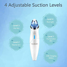 Load image into Gallery viewer, VLOJELRY Blackhead Remover Vacuum Facial Pore Cleaner Electric USB Rechargeable Blackhead Suction Tool with 5 Suction Head and 4 Adjustable Modes Acne Comedone Extractor Removal Kit for Women and Men
