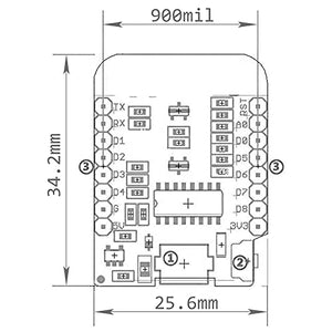 ACEIRMC ESP8266 ESP-12 ESP-12F NodeMcu Mini D1 Module WeMos Lua 4M Bytes WLAN WiFi Internet Development Board Base on ESP8266 ESP-12F for Arduino,Compatible with WeMos D1 Mini (5pcs)