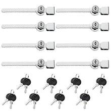 Load image into Gallery viewer, Sliding Glass Door Ratchet Lock Showcase Lock Glass Display Case Lock 8 Pack Keyed Alike
