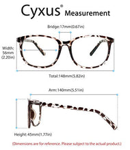 Load image into Gallery viewer, Cyxus Blue Light Blocking Glasses Square Computer Eyewear Clear Lens Eyeglasses Frame (Leopard #2) (8121T03&amp;Leopard)
