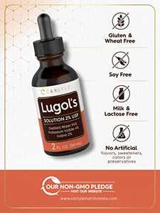Lugols Iodine 2 Percent 2 fl oz Twin Pack | Potassium Iodide and Iodine Solution 2% Liquid Drops | by Carlyle