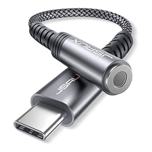 JSAUX USB C to 3.5MM Female Jack Adapter + USB C to 3.5mm Headphone and Charger Adapter (Bundle)