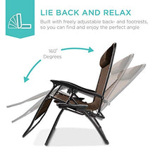 Load image into Gallery viewer, Best Choice Products 2-Person Double Wide Adjustable Folding Steel Mesh Zero Gravity Lounge Recliner Chair for Patio, Lawn, Balcony, Backyard, Beach, Outdoor Sports w/Cup Holders - Brown
