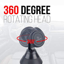 Load image into Gallery viewer, Car Phone Holder Magnetic Mount, Tackform [Cup Holder Magnet Phone Mount] Universal Car Phone Mount Fits Any Size Phone -iPhone 12/12 Pro max/11 Pro/XR/XS Max/X/8/7 Plus/6/Samsung S10/Note 9/S8/S
