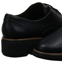 Load image into Gallery viewer, Clarks womens Sharon Noel Oxford, Black Leather W/ Dark Tan Welt, 7.5 US
