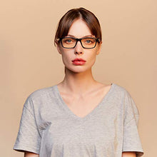 Load image into Gallery viewer, GAMMA RAY 003 UV Glare Protection Amber Tinted Computer Readers Glasses Anti Harmful Blue Rays in Shatterproof Memory Flex Frame - +0.00 Magnification
