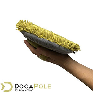 DocaPole 7-30 Foot Wall Duster Extension Pole | Chenille Microfiber Cleaning Head | For Use by Hand or with an Telescopic Pole | High Reach Duster for Walls and High Ceilings | Washable Cleaning Cloth