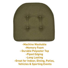 Load image into Gallery viewer, Sweet Home Collection Chair Cushion Memory Foam Pads Tufted Slip Non Skid Rubber Back U-Shaped 17" x 16" Seat Cover, 2 Count (Pack of 1), Checkered Wine/White
