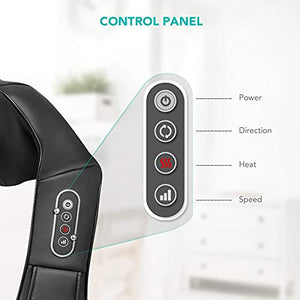 Neck Shoulder Massage with Soothing Heat, Electric Shiatsu Back Massager 3D Deep Tissue Kneading Massagers for Full Body Muscle Pain Relief Relax, Christmas Birthday Gift