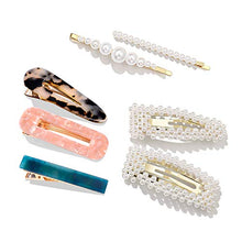 Load image into Gallery viewer, 15 PCS Pearls Hair Clips-Cehomi Fashion Korean Style Acrylic Resin Hair Barrettes Hair Clip Hairpins for Women and Ladies Girls Headwear Styling Tools Hair Accessories
